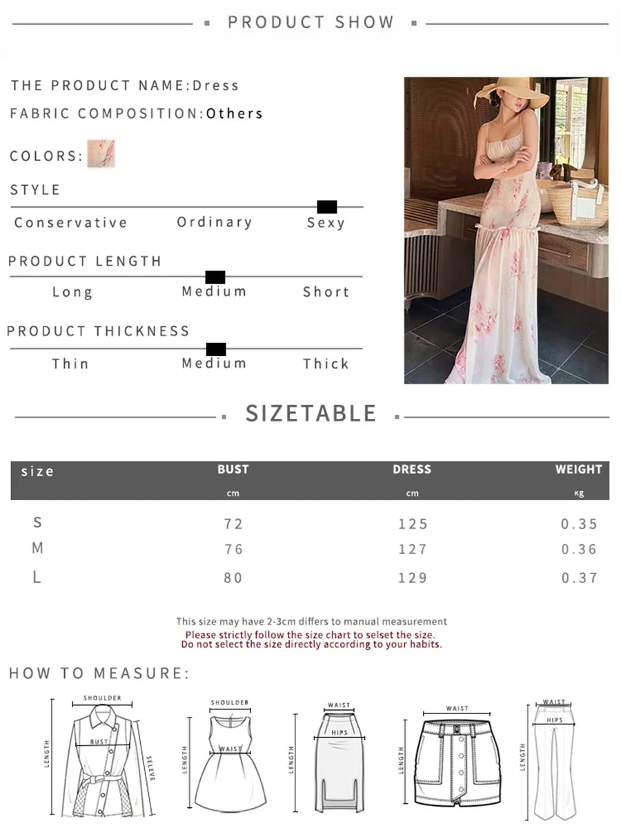 Floral Print Dress Women Elastic Waist Ruffled Edge Square Collar Backless Sleeveless Trend Vacation Party Clubwear
