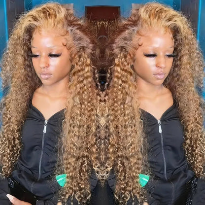 Highlight 13x4 5x5 HD Lace Frontal Deep Wave Water Curly Glueless Reusable Remy Human Hair Wig