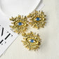 Baroque Style Fashion Alloy Big Eyes Dangle Earrings For Women Jewelry Exaggerated Ladys' Statement Earrings  Accessories