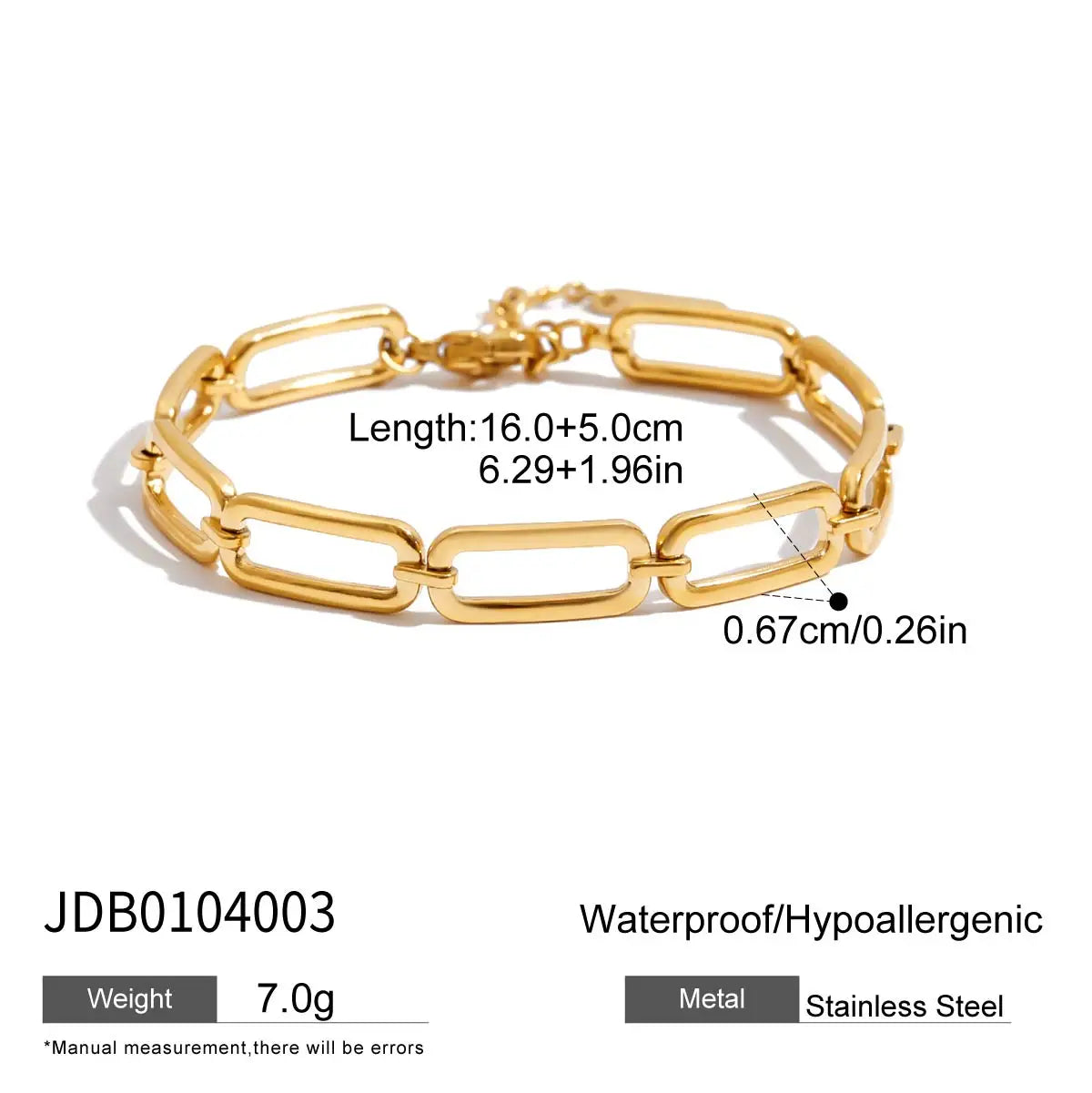Zircon Star Metal Chain Bracelet Bangle Gold Plated Stainless Steel Watproof Summer Trendy Wrist Jewelry For Women