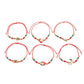 6Pcs/Set Santa Claus Snowflake Christmas Tree Pendant Bracelet Women Cute Adjustable Rope Chain Crystal Beaded Bracelet