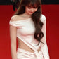 Elegant 2-Piece Set Women One-Sided Sleeve Skew Collar Irregular Folds t-Shirt+High Slit Long Skirt Autumn Suits