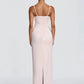 Spaghetti Strap Sexy Maxi Dress Women Elegant Sleeveless Backless Split Bodycon Wedding Guest Club Party Long Dresses