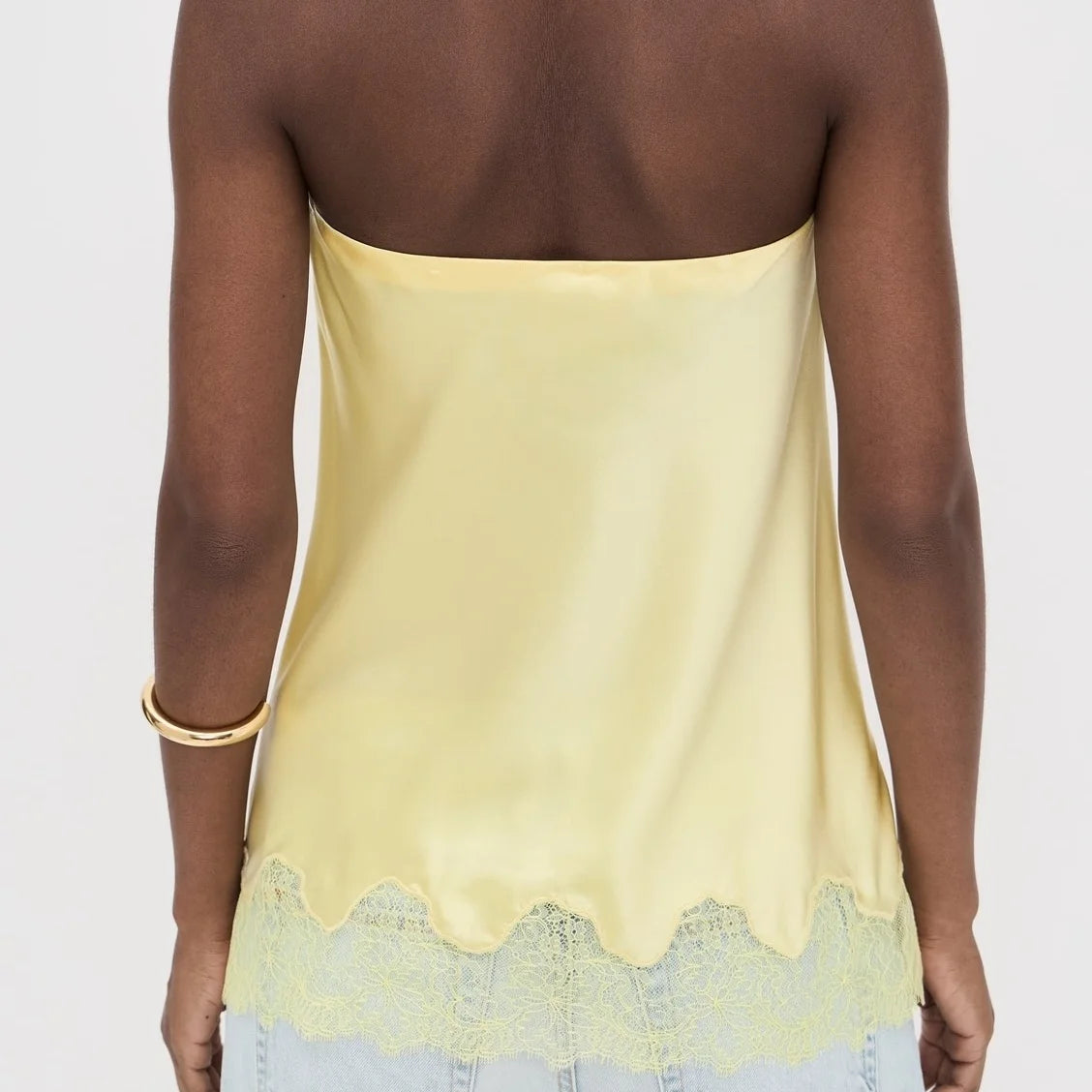 Women Satin Tube Top Y2k Silk Strapless Crop Top Flowy Lace Trim Bandeau Tops Loose Backless Going Out Layering Shirt