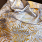 Bohemian Style Floral Print Women’s Square Silk Scarf Satin Head Wrap Tropical Leaf Flower Design Scarves Bandana Hijab
