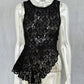 Summer Lace Sexy Tank Top Women Fashion O Neck See Through Sleeveless Tank Tops Vest Female Elegant Irregular Top Tees
