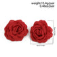 Exaggerated Big Rose Flower Stud Earrings for Women Fashion Statement Goth Piercing Earrings Wed Bridal Y2K Jewelry New