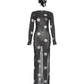 Mesh See Through Long Dress+Headscarf Woman Autumn Trend Polka Dot Print o-Neck Full Sleeve Sexy Fashion Vestidos