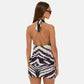 Zebra Printed Halter Backless Mini Dresses Sexy Outfits Club Wear Summer Dress for Woman 2026