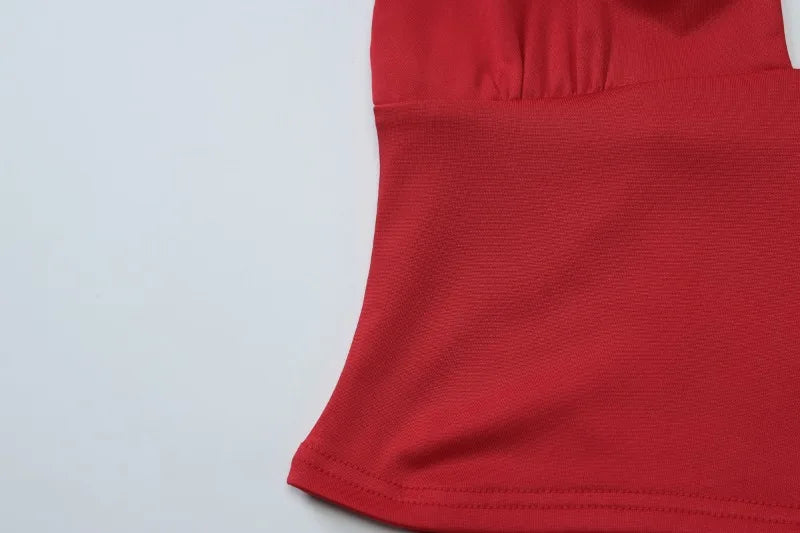 Tie Up Deep V Backless Sexy Crop Tops for Woman Tanks Club Wear Halter Top Summer Woman Clothing