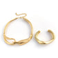 2Pcs Exaggerated Chunky Heavy Metal Big Torques Necklace Women Punk Goth Irregular Open Cuff Bangle Grunge Jewelry Set Steampunk