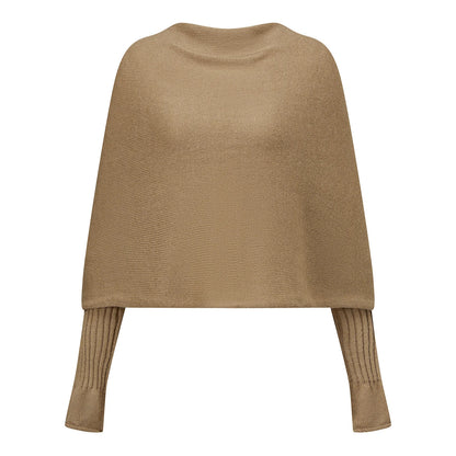 Women Loose Mohair Knitted Sweater Draped Off Shoulder Flare Sleeve Sheer Knit Jumper Cross Wrap Back Winter Pullover