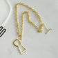 Brand Fashion Show Metal Alloy Lock Key Pendant Necklace For Women Fashion Jewelry Gorgeous Sweater Chain Statement Accessory
