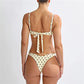 Women Dots Print 2pcs Bikini Set Holiday Swimsuits Tie-Up Back Bikini Tops Low Rise Thongs Female Bathing Suit Beachwear