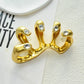 1PC Fashion Show Exaggerated Metal Gold-Plated Big Hand Ring For Women - Elegant Statement Ring Accessory
