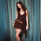 Two Piece Set Mesh Ruffled Backless Top and Mini Skirt Matching Sets Sexy Womens Outfit Summer 2026