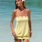Tassel Decoration Mini Dress Woman Metal Rings Wrap Chest Backless Skinny Peach Hip Vacation Elegant Style Bodycon