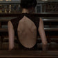 Backless Art Print Dress Women Half Turtleneck Button Decoration Zipper Skinny Summer Fashion Sexy Chic Vestidos