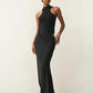 Women Sexy Party Club Evening Bodycon Sleeveless Long Dress Backless Soild Color Elegant Summer Dress
