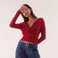 Off The Shoulder Tops with Cowl Neck Sheer Mesh Long Sleeves Shirts for Woman Fashion 2026 Fall Clothing