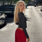 Dark Gray Striped Crop Tops Long Sleeve Fitted T Shirts Fashion 2026 Woman Fall Clothes