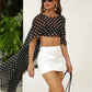 Polka Dots/ Solid Color Women Tops O Neck Summer Holiday Blouse Female Jacket Long Party Tops Tee Fashion Streetwear