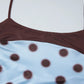 Blue Polka Dots Summer Dress for Woman 2026 Elegant Sexy Halter Backless Maxi Party Dresses