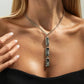 2 Styles Vintage Exquisite Black Square Acrylic Pendant Choker Necklace Women Sweater Chain Aesthetic Mujer Jewelry