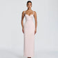 Satin White Luxury Dresses for Woman Elegant Party Spaghetti Strap Backless Split Long Dress Evening Gown