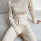 Knitted Sweater Long Sleeve Top and Pants Two Piece Set Women Autumn Winter Outfits Cozy Lounge Wear