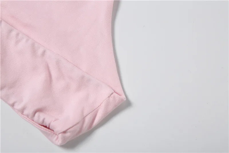 Sexy Two Piece Set Woman Summer Outfits Pink Halter Crop Top and Mini Skirt Matching Sets