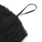 Mesh See Through 2 Piece Set Women Sexy Backless Camisole+Contrast Patchwork Ruched Skirts Hot Girls Wild Style Suits