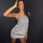 Sparkling Sequin-embellished Strapless Micro Mini Dress Sexy Black Club Dresses for Woman
