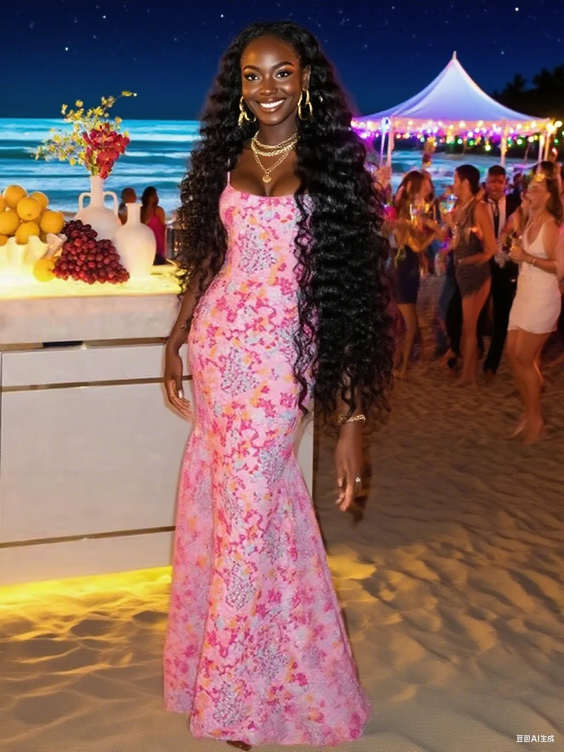 Y2K Sexy Dress Women Floral Print Backless Slit Skinny Elegant Summer Trend Party Banquet Vacation Festival Vestidos