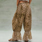 Women Y2K Bloomer Pants Lace Trim Loose Fit Ruffle Bloomers Elastic Waist Cropped Pumpkin Pettipants Pajama Bottom
