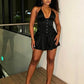 Sexy Backless Mini Dress Woman Lace-Up Halter Single-Breasted Shape Waist Look Slimmer Summer Elegant Style Bodycon