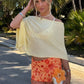 Women Knit Semi Sheer Mesh Off Shoulder Poncho Top Loose Asymmetrical Hem Cover Up Casual Summer Beach Blouse