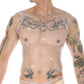 Men Fishnet Sexy Tank Tops Man Rhinestone Shiny See-Through Hollow Vest Mesh Sleeveless T-Shirt Transparent Clothing Clubwear