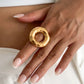 27 Styles Unique Exaggerated Big Flower Starfish Moon Rings Women Punk Geometric Adjustable Finger Ring Grunge Jewelry