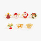 Christmas Deer Trendy Snowflake Tree Open Rings Set Adjustable Retro Creative Knuckle Ring Jewelry for Women