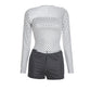 Sexy Polka Dot 3-Piece Set Women Cape Sleeves+Chest Wrapped+Shorts Matching Sweet Simple Basic Stretch Skinny Outfits