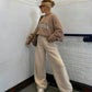 Comfy Fleece Baggy Pants Street Style Winter Clothing for Women Fuzzy Sweatpants Wide Legged Trousers