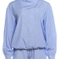 Stripe Patchwork 2 Piece Set Woman Autumn Trend Turtleneck Full Sleeve T-Shirts+Lace Edge Decoration Shorts Suits