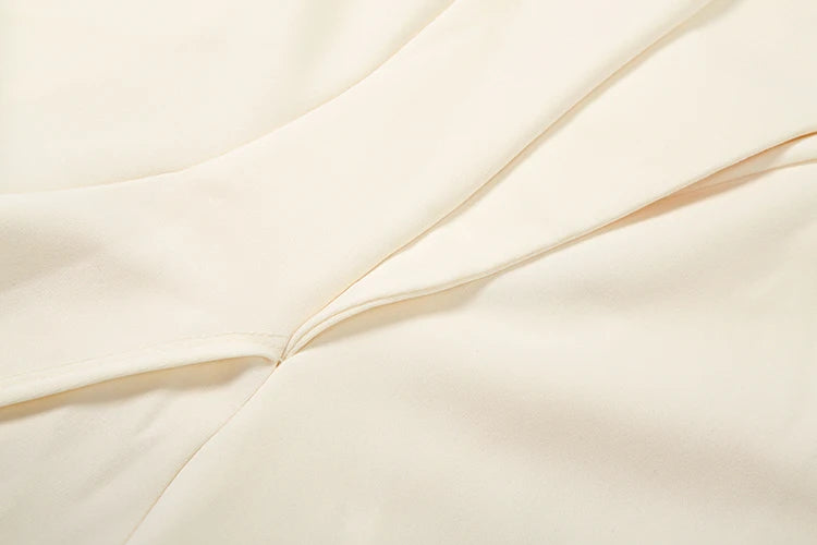 Elegant Office 2-Piece Set Women Stand Collar Irregular Hem Top+Peach Hip Skirt Matching Simple Streetwear Outfits