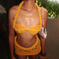 Pearls Twist Knitted Summer Beach 2 Piece Set Chic Women Strapless Halter Lace Backless Crop Tops + Bodycon Mini Skirts