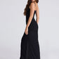 Spaghetti Strap Backless Sexy Maxi Dress Women Gown Fashion Black Off-shoulder Sleeveless Split Club Party Long Dress