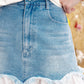 2025 Summer New Arrivals Lace And Lace Patchwork A-Line Denim Skirt For Women
