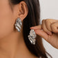 Punk Unique Metal Irregular Metal Stud Earrings for Women Trend 2024 Vintage Piercing Earring Jewelry Accessories New