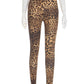 Leopard Print Women Leggings Widewaist Fashion Skinny Sexy Streetwear Classic Tight Skinny Workout Stretch Long Pants