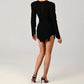 Sexy Deep V Neck Long Sleeve Mini Dress Black Evening Dresses Trending Women Clothing 2025 New Arrivals